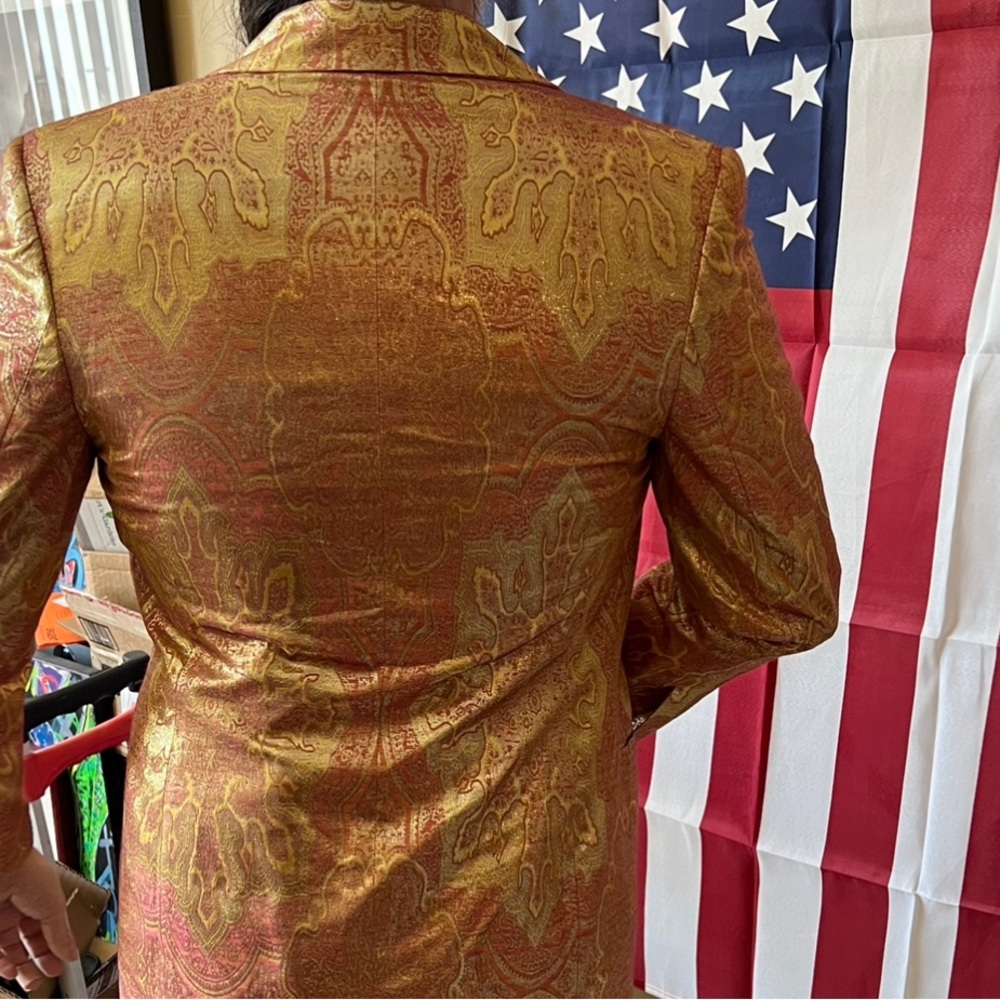 Gianfranco Ferrer blazer gold and peach color rare